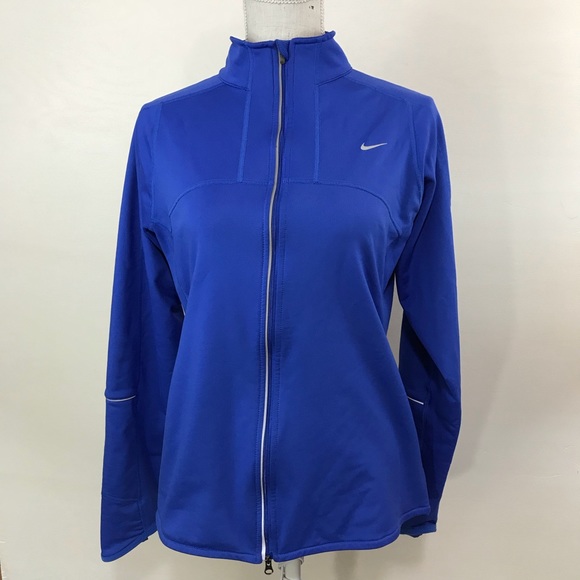 Nike Jackets & Blazers - Nike DRI-FIT Blue RUNNING Zip Up Jacket Medium